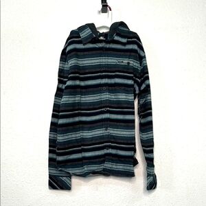 O’Neill Youth Boys Small Striped Button-Up hooded Sweater NWT